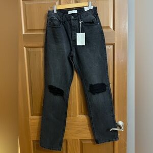 KanCan High Rise Distressed Black Jeans
